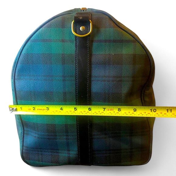 MRALPH LAUREN Black Watch Plaid Boston Overnight Travel Carry-On Duffle Bag 55cm - Picture 15 of 17